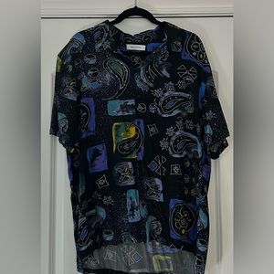 Urban Outfitters Abstract Design Button Down Shirt